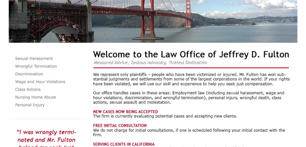 J Fulton Law Office Website